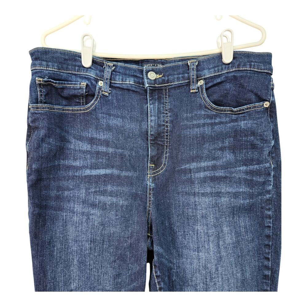 Lucky Brand Stevie Jeans Women 16/33 High Rise Flare Blue Denim Western Cowgirl - Picture 4 of 12
